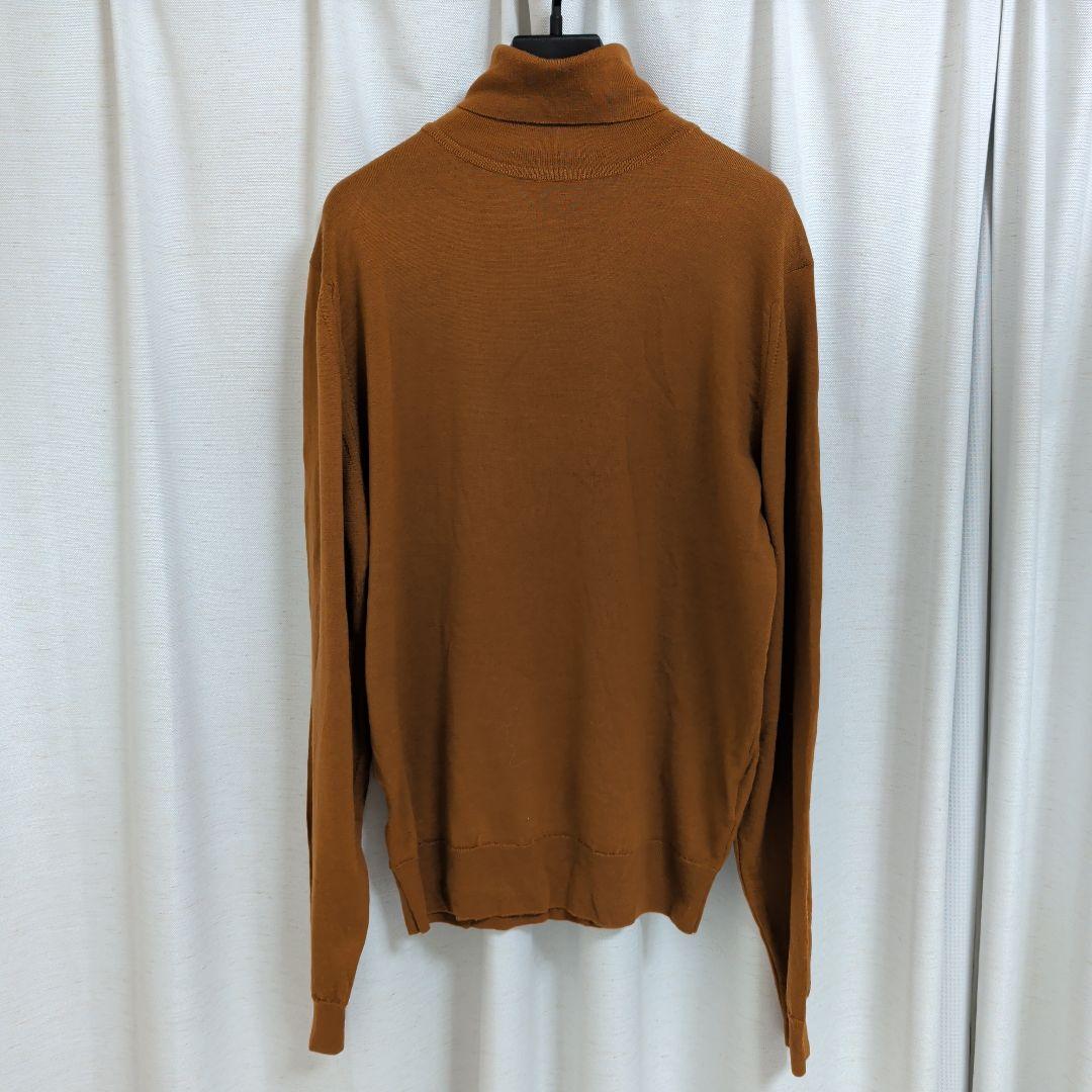 JOHNSMEDLEY　30Gウールタートルネック　M テラコッタ