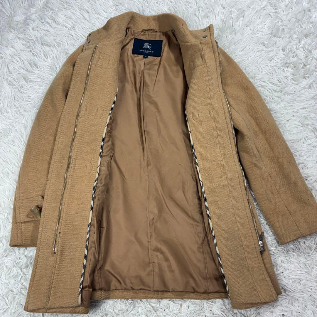 美品✨Burberry ダッフルコート ヘリンボーン ウール ノバチェック L