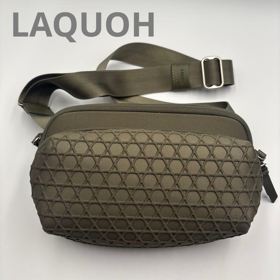 クヘタコ様ラクーオ　LAQUOH 未使用に近い　ボディバック　モスグリーン