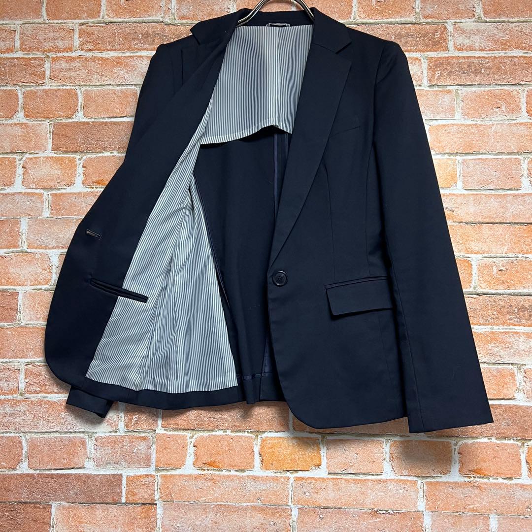 [未使用級]ザスーツカンパニー　現行モデル　洗える　パンツスーツセットアップ　紺