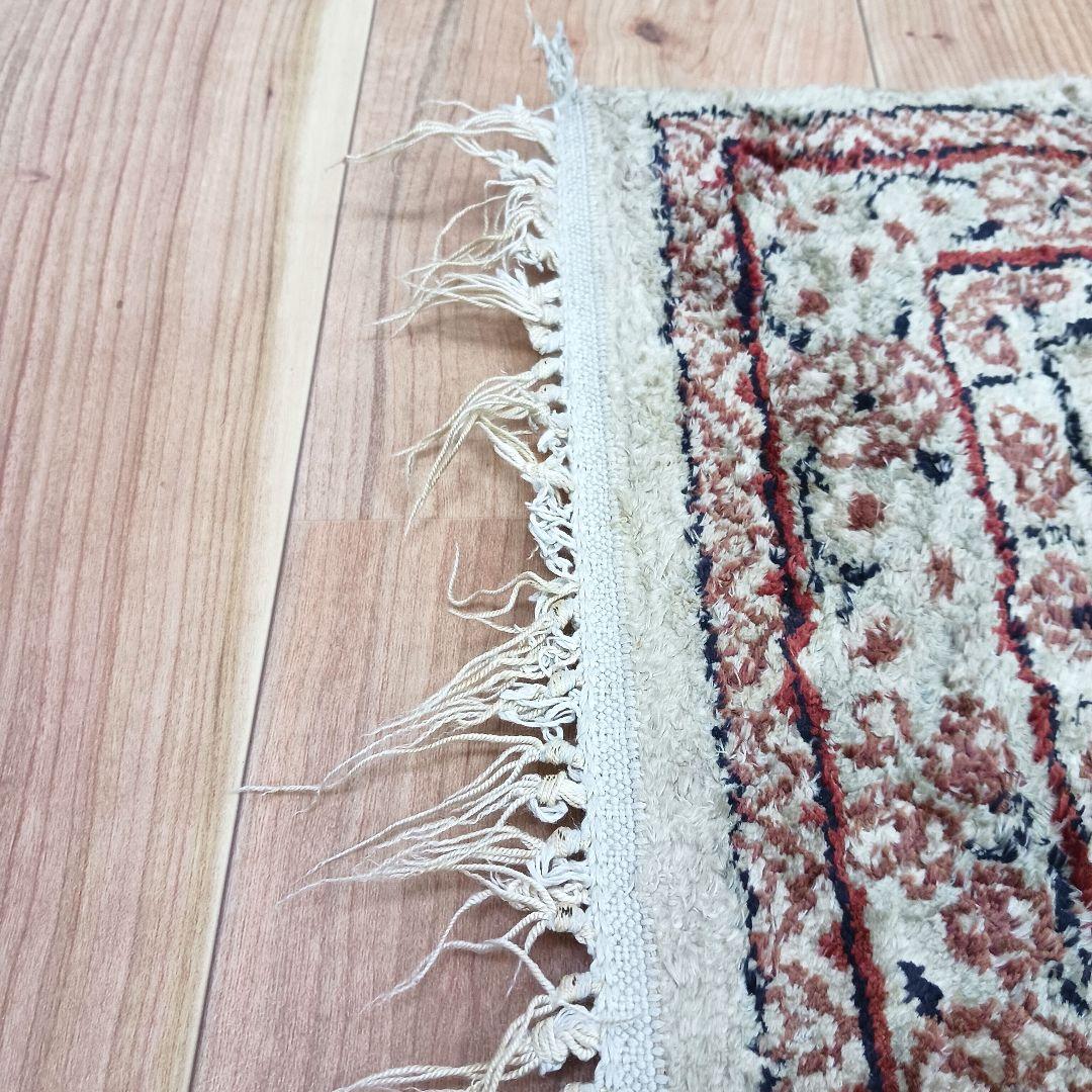 Y3248 中国シルク絨毯 シルク100% 手織り150段 大判3m越え