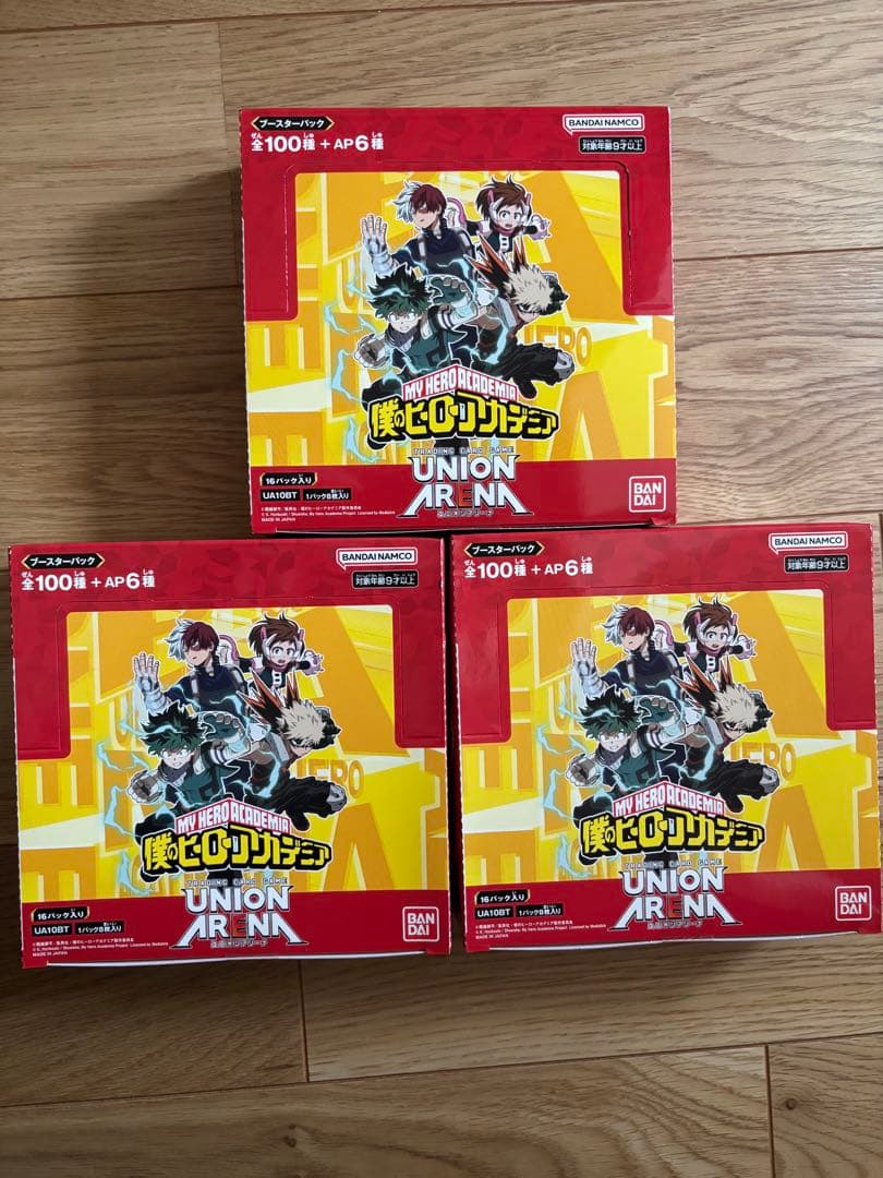 僕のヒーローアカデミア UNION ARENA トレーディングカード 3BOX