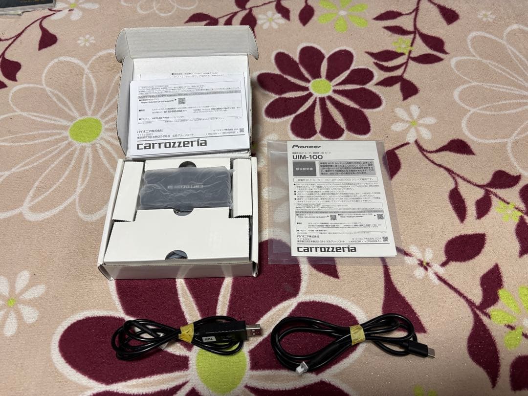 未使用UIMカードcarrozzeria DCT-WR100D USBケーブル