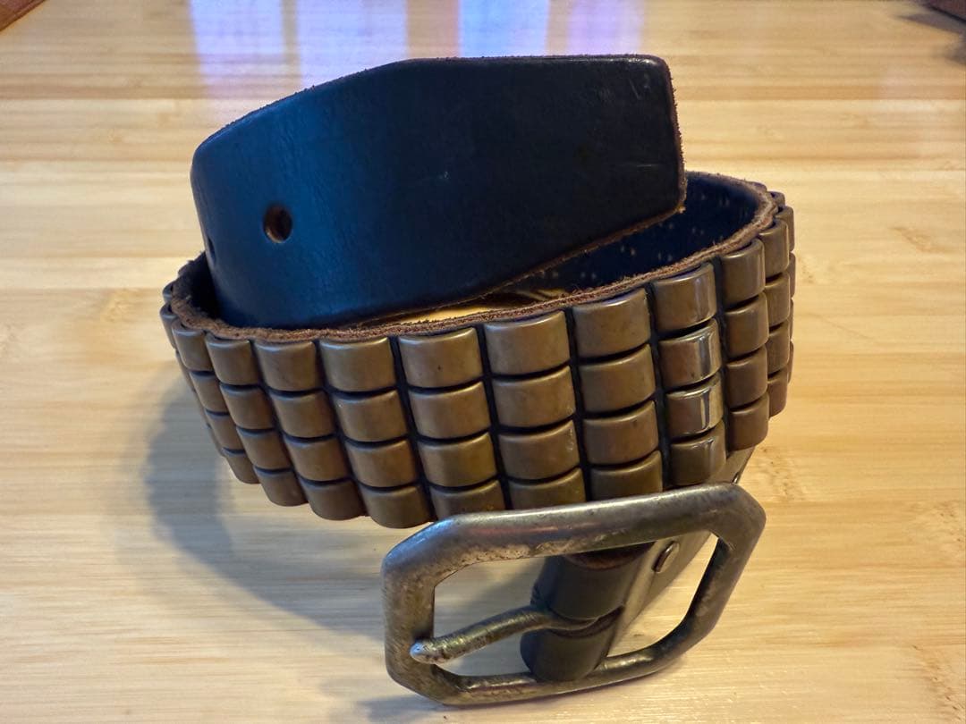 レアモデル⭐️重厚感⭐️DOA⭐️ブラススタッズ4連⭐️ブラック(茶芯)⭐️34インチ