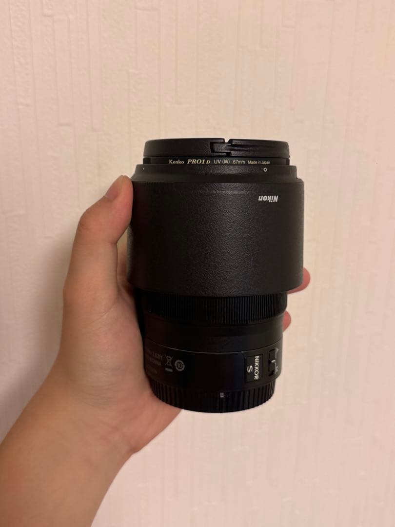 ニコン　z85mm f1.8 sライン　レンズバッグとuv鏡+BM鏡