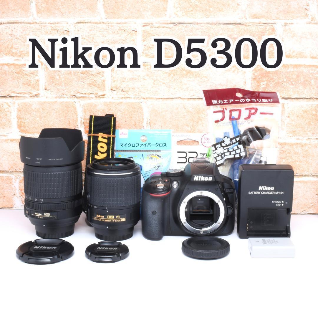 Wi-Fi搭載&超高画質✨Nikon ニコン D5300✨望遠レンズセット