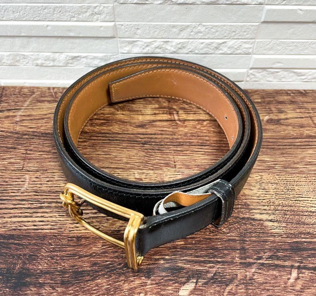 C*o様 エルメス レザー ゴールド金具 バックル ベルト ブラック ブラウン