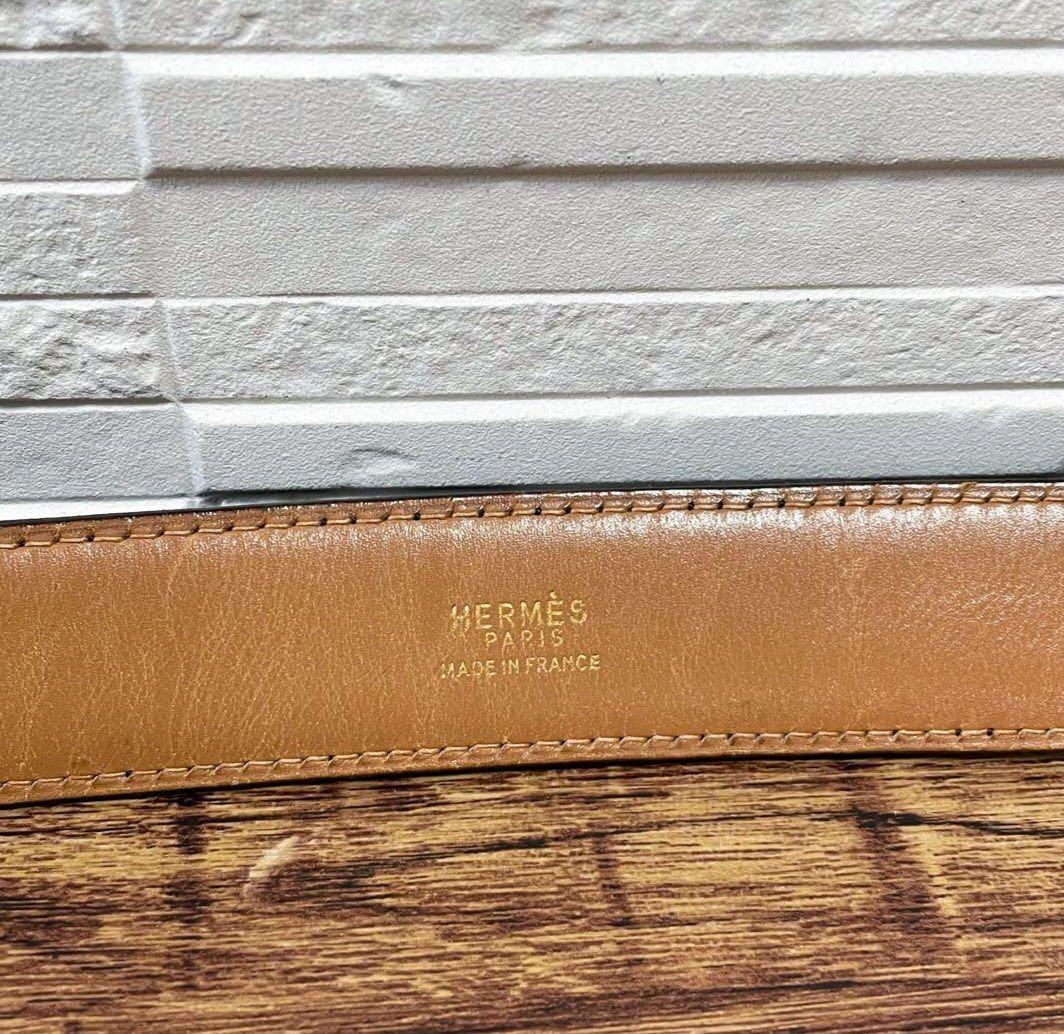 C*o様 エルメス レザー ゴールド金具 バックル ベルト ブラック ブラウン