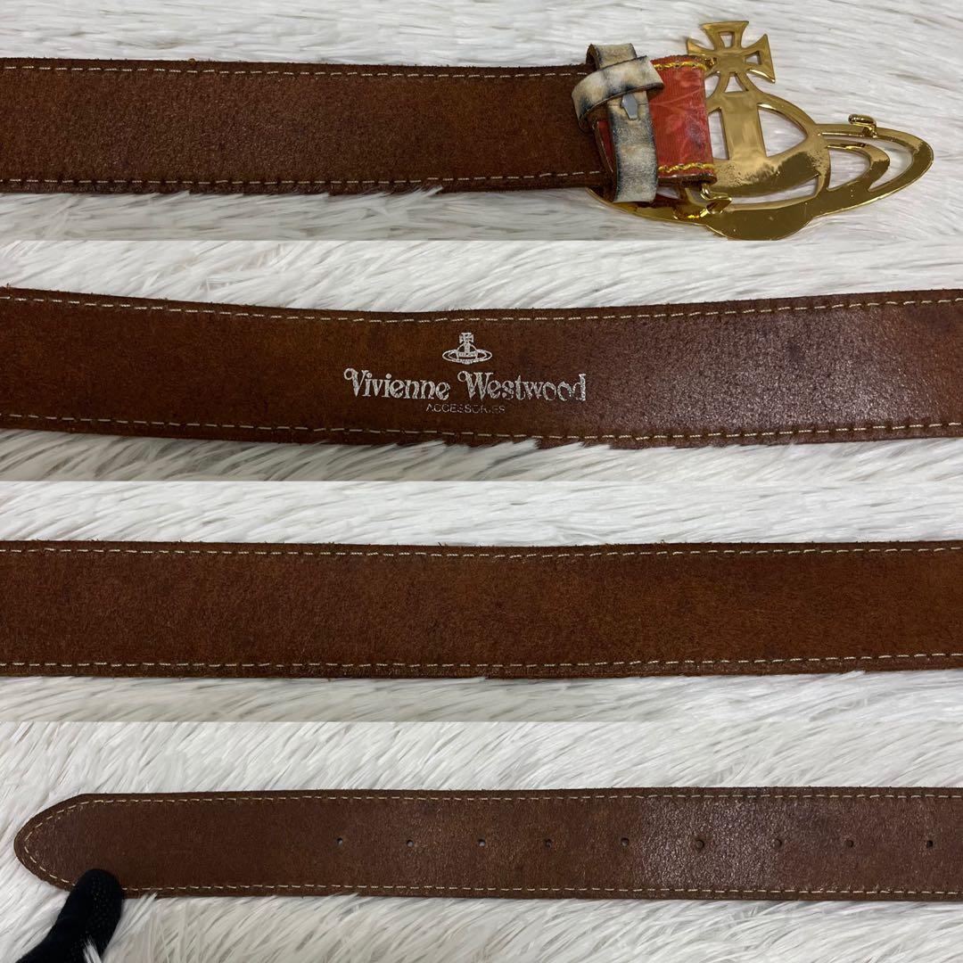 L*7様 希少 ヴィヴィアンウエストウッド レザーベルト ヴィンテージ オーブ