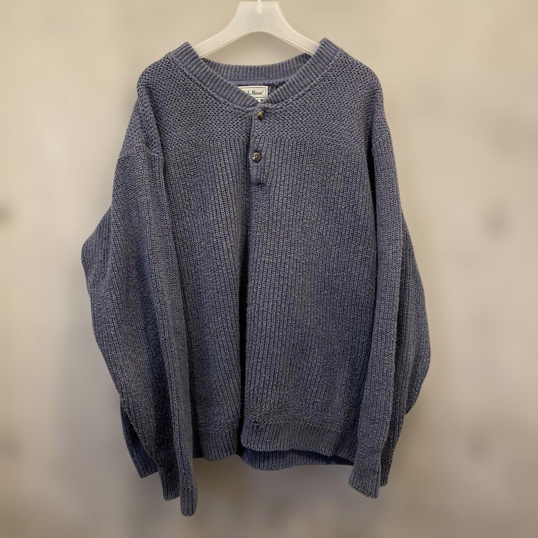 バ*ラ様 L.L.Bean グレー〜ブルー　ニットセーター 古着