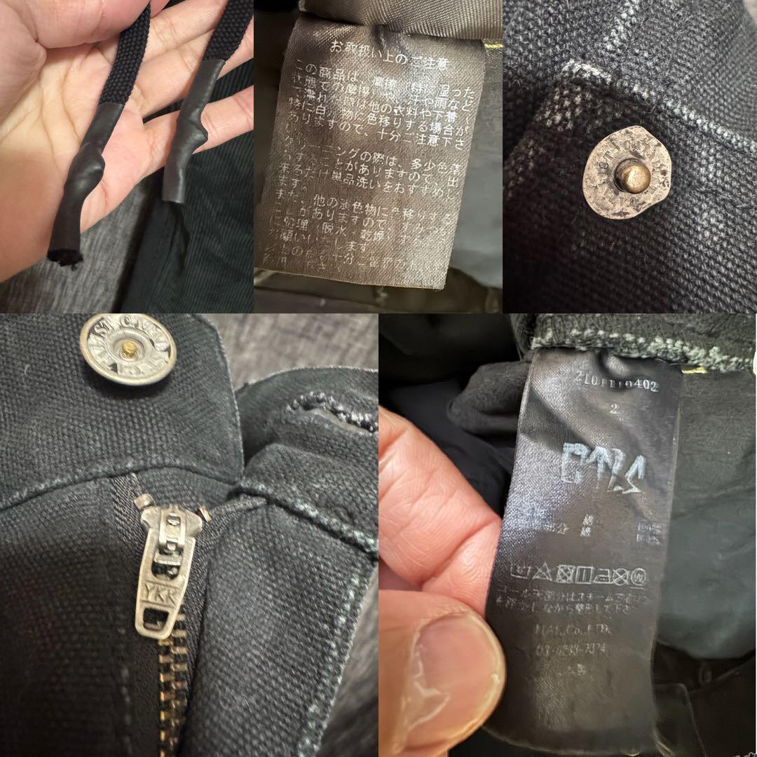 CVTVLIST ペンキペイント　コーデュロイパッチワーク　ブラックデニム　黒