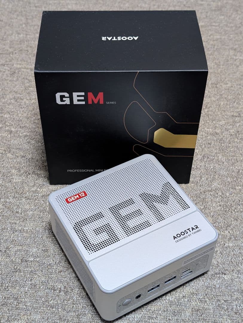 ミニPC AOOSTAR GEM12 Ryzen 6900HX/32GB/512GB