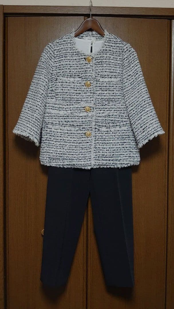 美品 GIRL 3点セット セットアップ パンツスーツ Sサイズ 黒