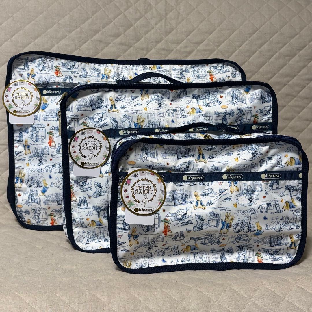 レスポートサック　ピーターラビット　トラベルパッキングポーチ　L・M・S