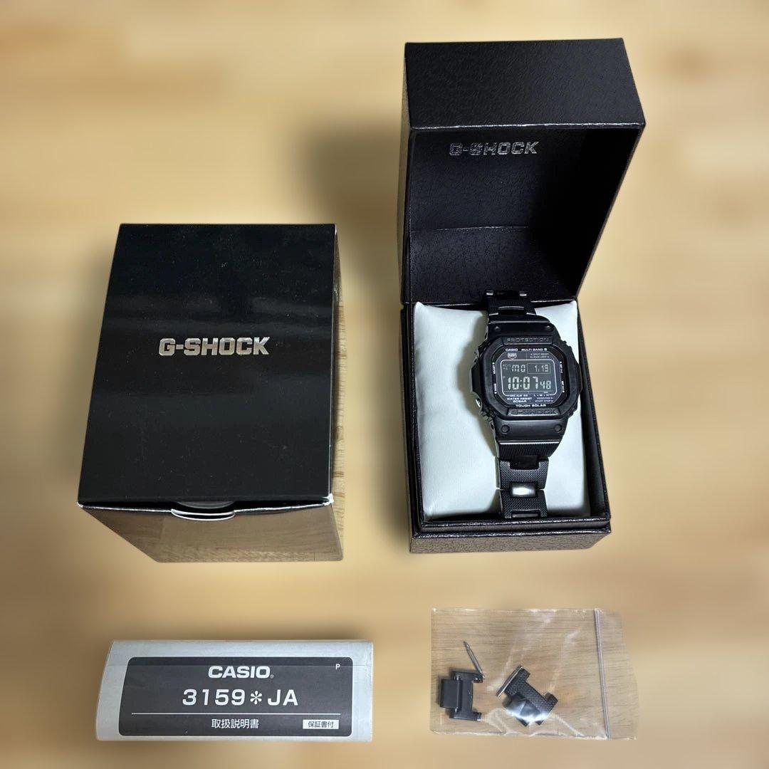 カシオ　G-SHOCK ブラック　タフソーラー　コンポジットバンド