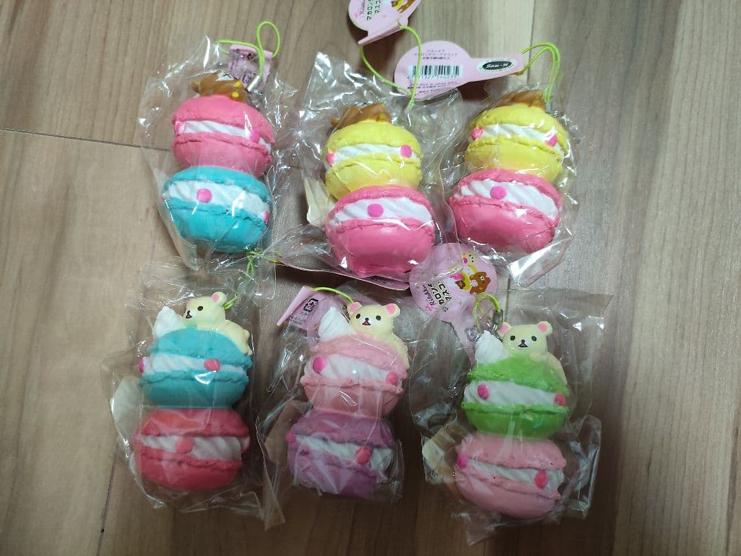 リラックマ　マカロンタワーマスコット　6個セット　スクイーズ