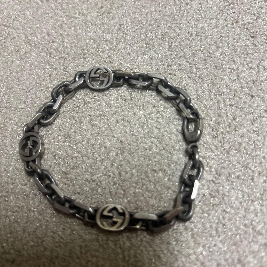 Gucci ブラックメタル ブレスレット サイズ18