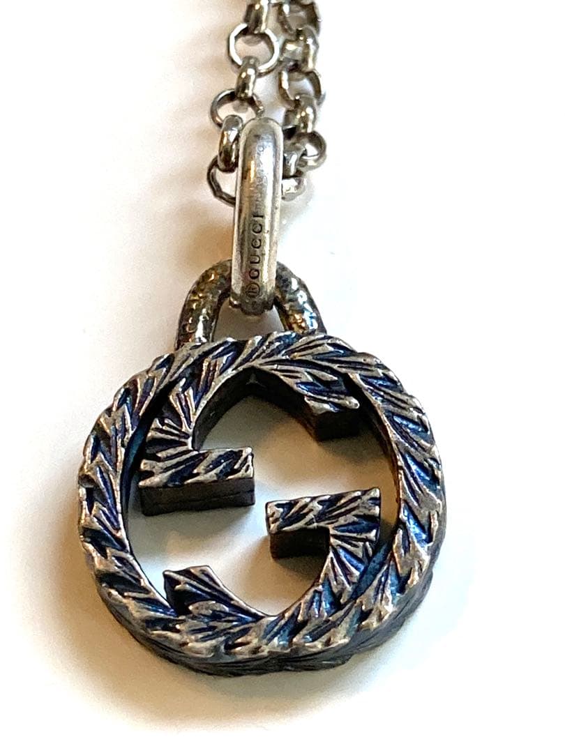 GUCCI インターロッキングG/ネックレス/SV925