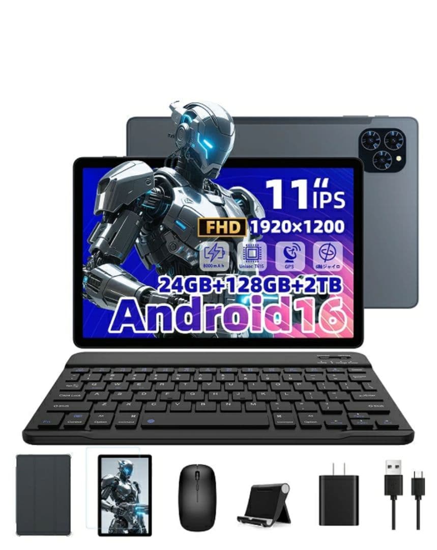 Android 16 11インチ タブレット 本体