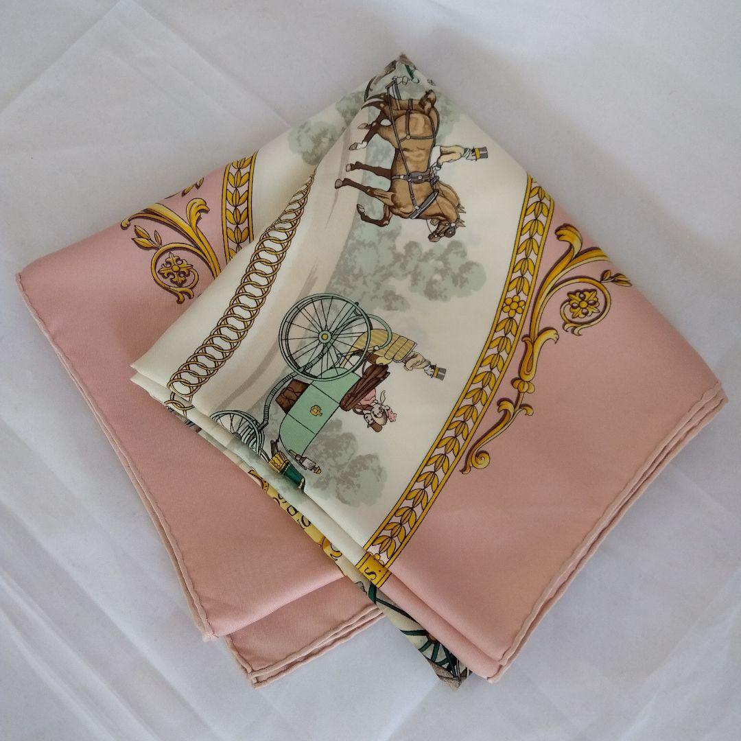 HERMES　カレ90 ロンシャンの散歩　シルク　スカーフ　送料無料