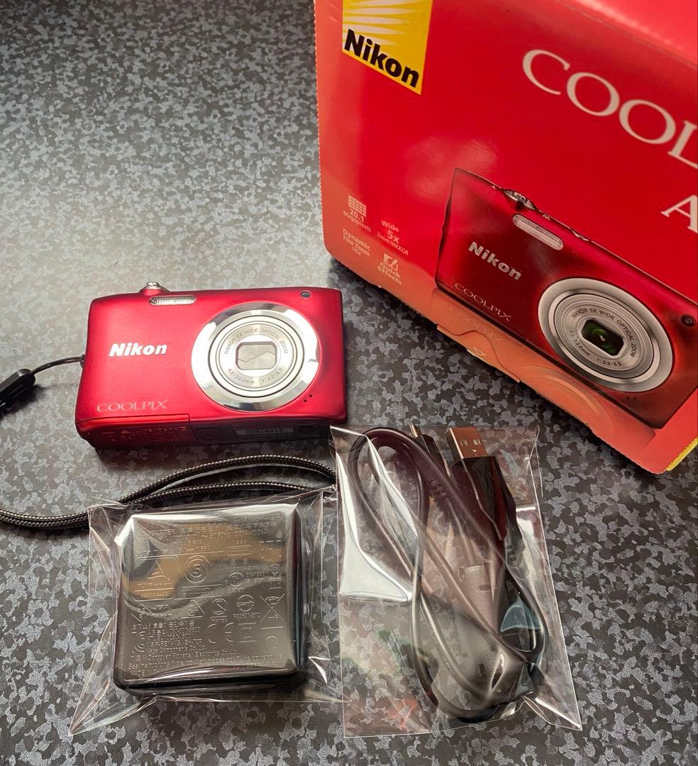 Nikon COOLPIX A100 レッド 本体 他付属品