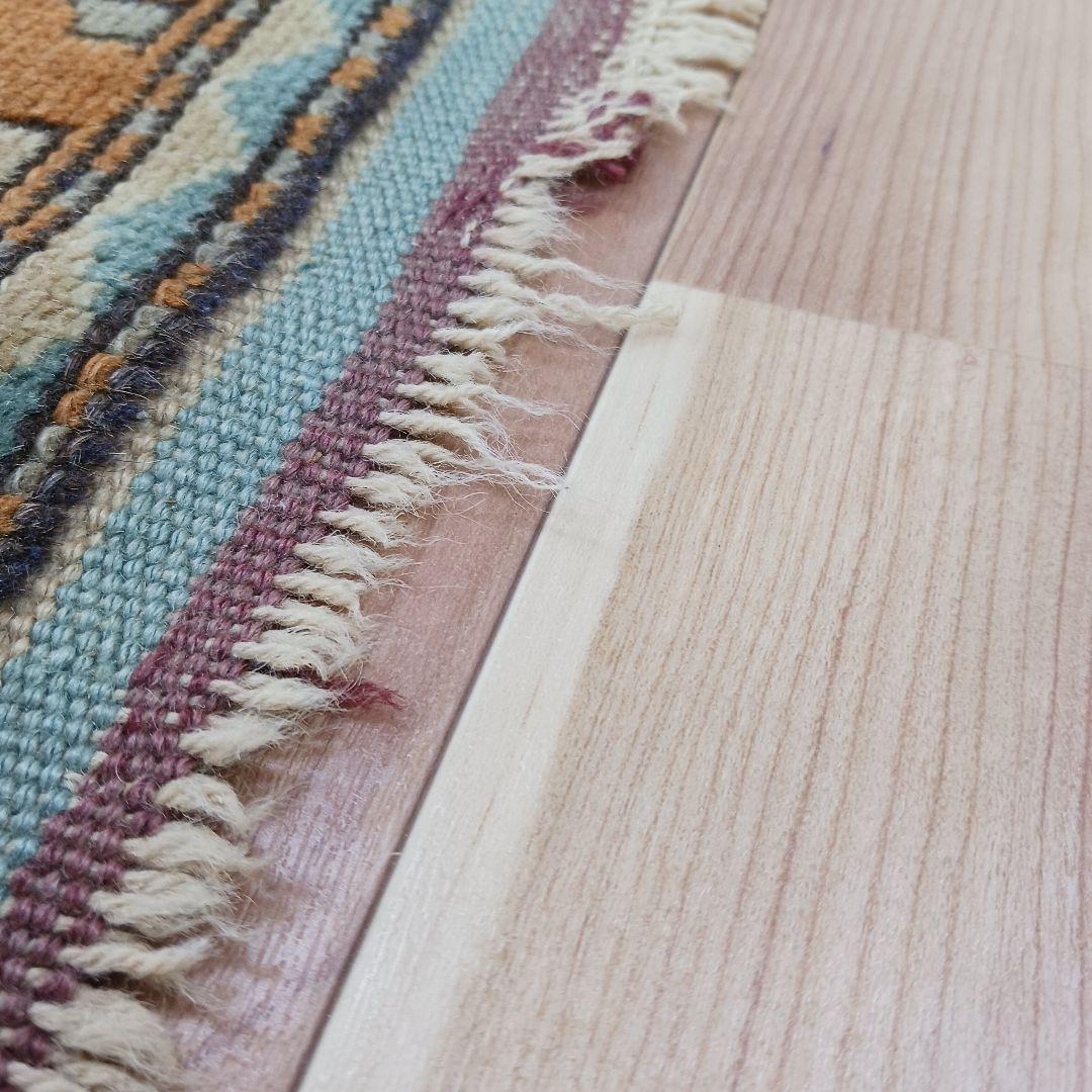 専用Y3049 トルコ絨毯 キリム ウール 手織り ラグマット 167×123㎝