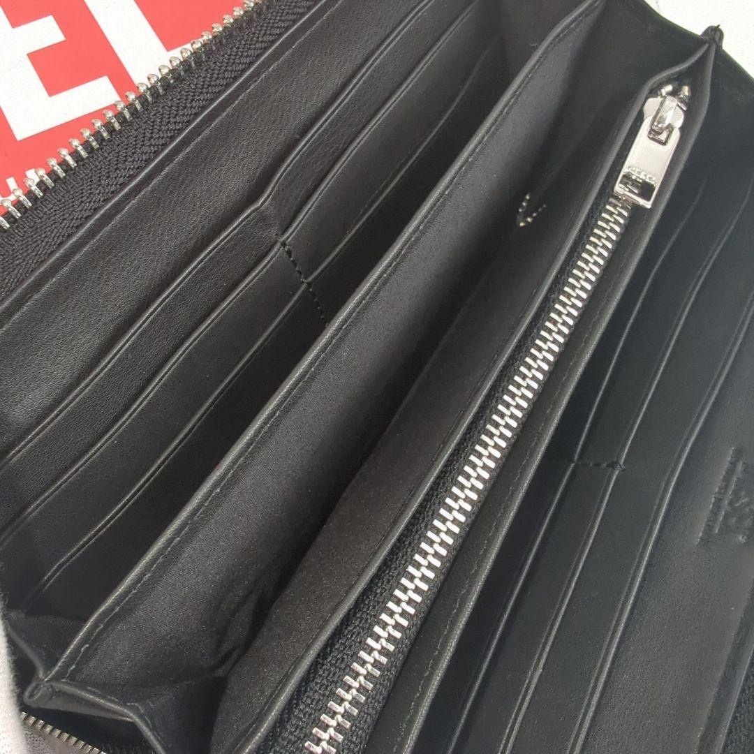 【美品】DIESEL ディーゼル 長財布 D ロゴ ジッピー ラウンド ジップ