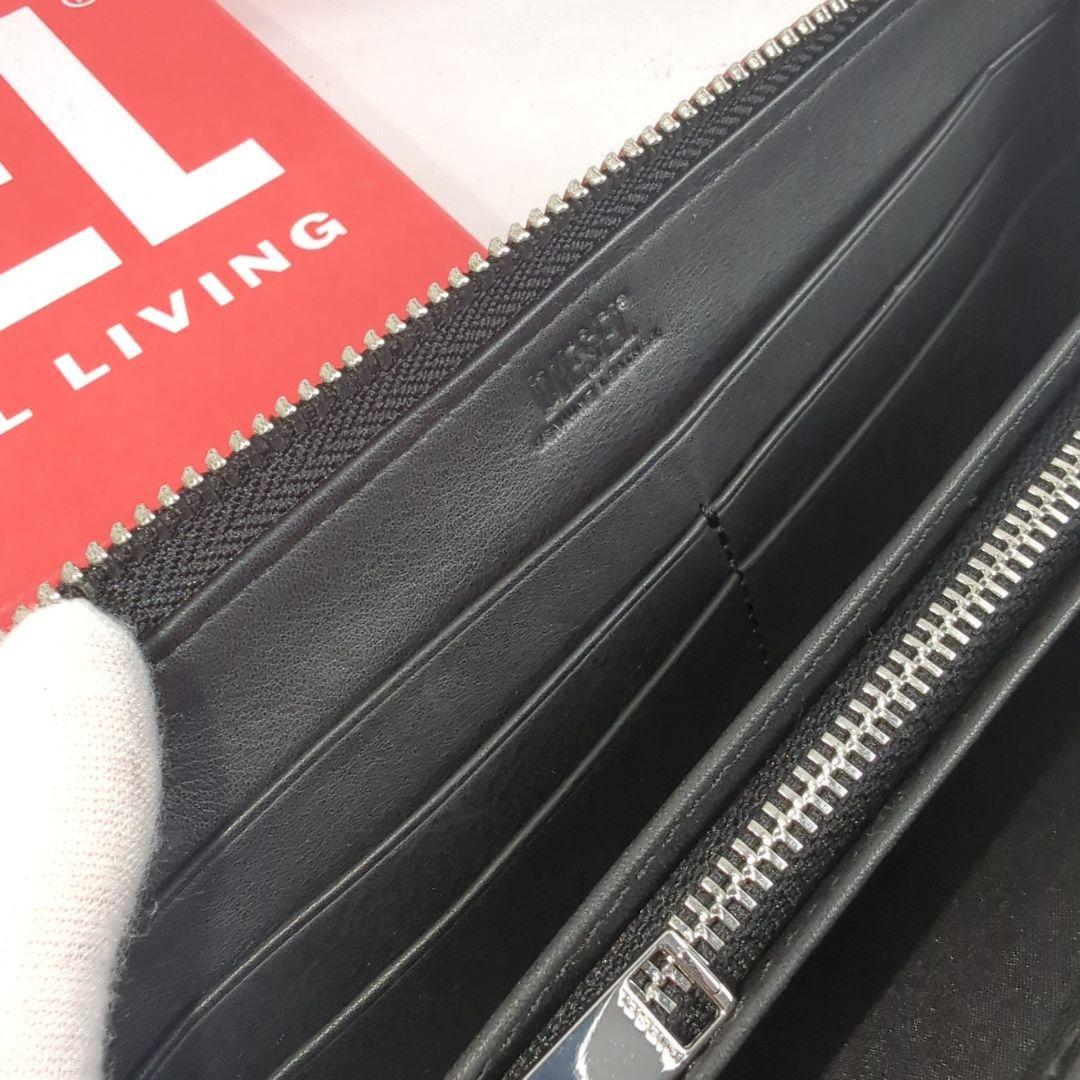 【美品】DIESEL ディーゼル 長財布 D ロゴ ジッピー ラウンド ジップ