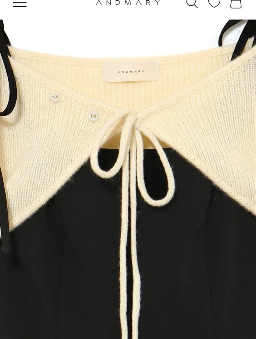 andmary Lamia knit set mini dress アンドマリー