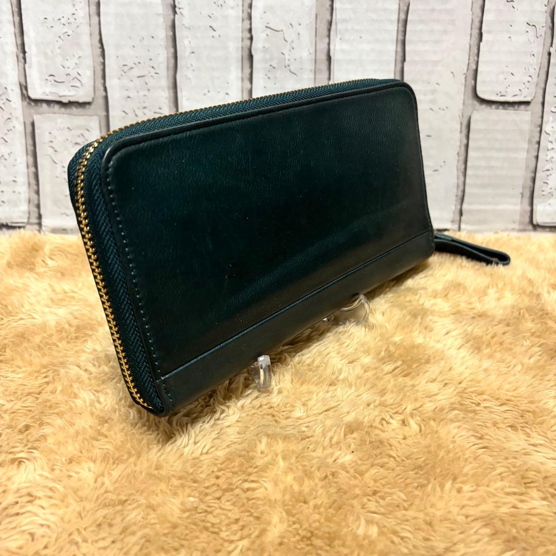 極美品 ポーターワイズ長財布 フォレストグリーン馬革PORTER吉田カバン