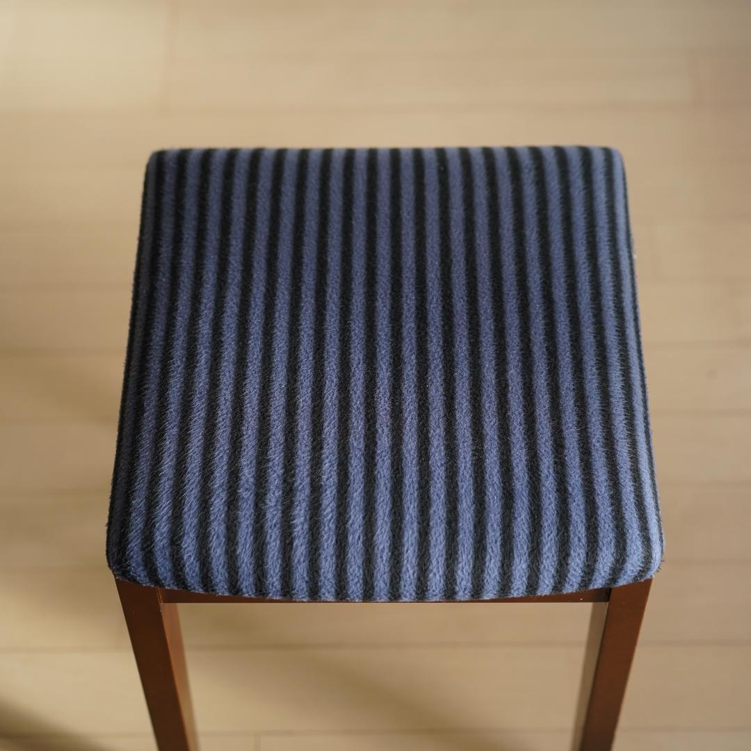 木製スツール　ストライプ／オットマン／ヴィンテージ