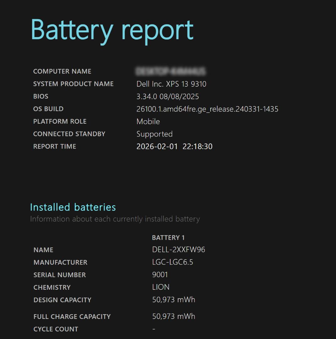 DELL XPS 13 9310 バッテリー交換済み