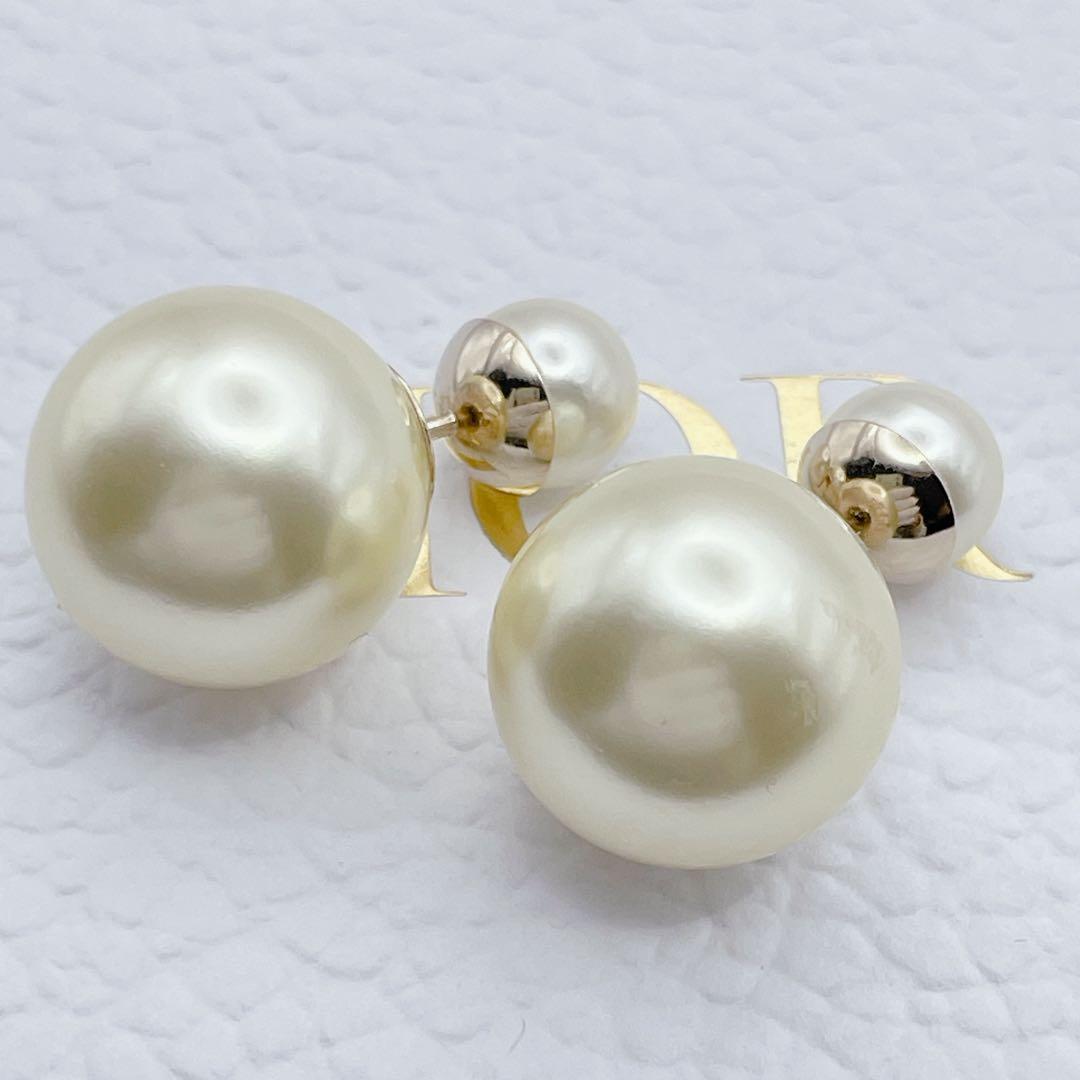 Christian Dior ピアス　パール　トライバル　ゴールド　ディオール