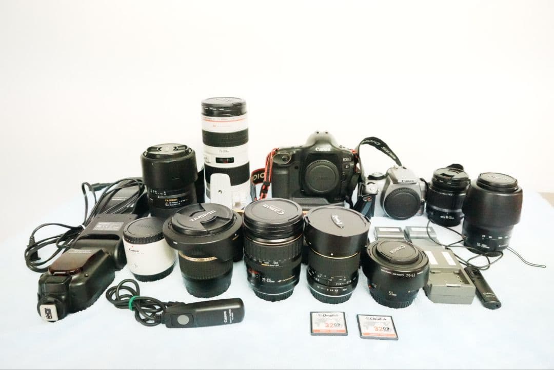 キャノンEOS1DマークIIN・EOSKissデジタルNダブルレンズキット