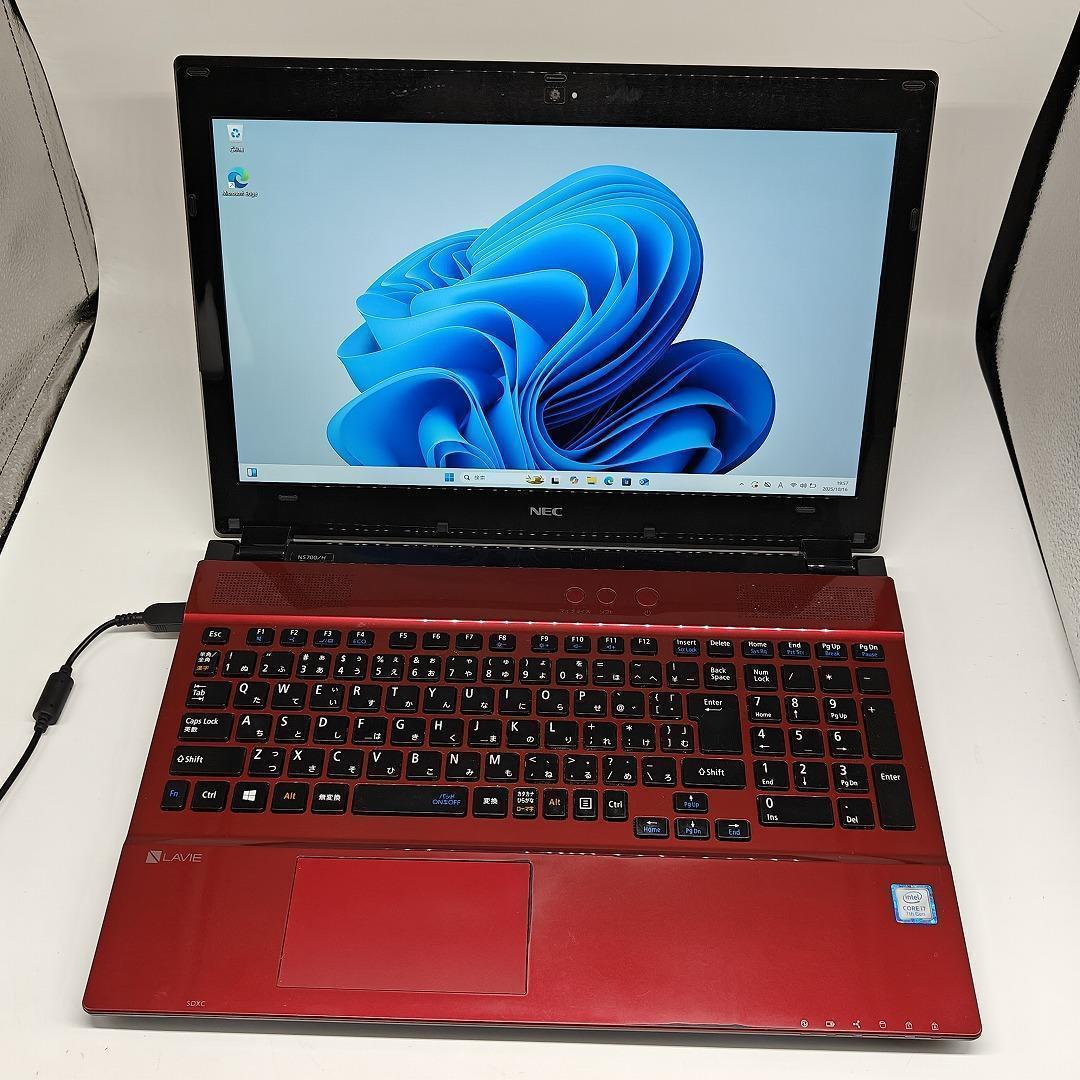 【LAVIE】NS700 高速i7 SSD512GB 16GB レッドノートPC