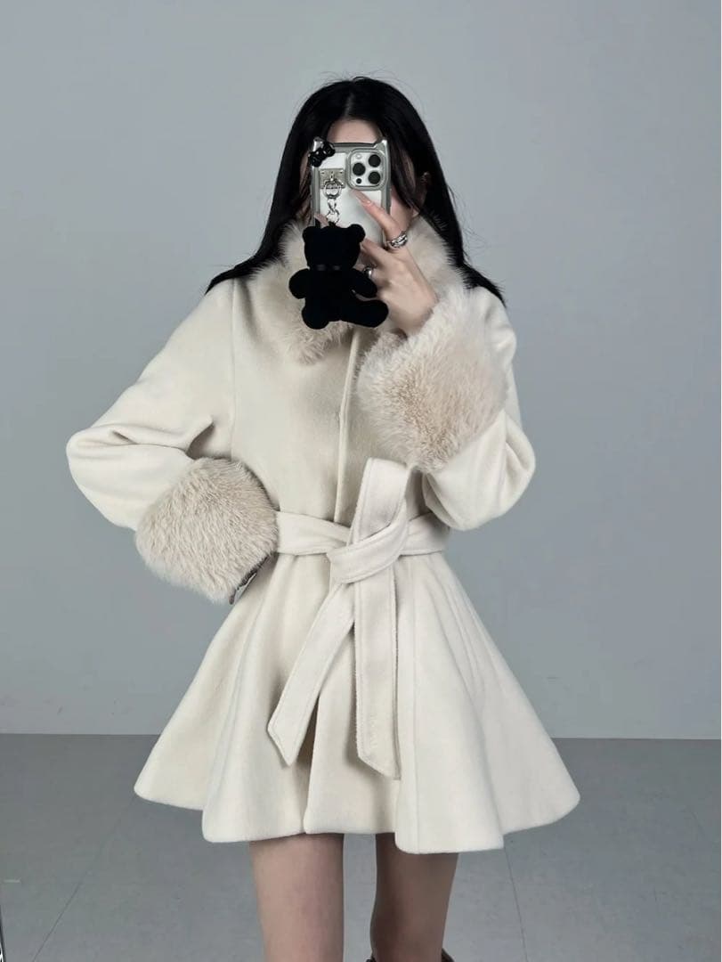 ダーリッチ ウエストベルトメルトンコート