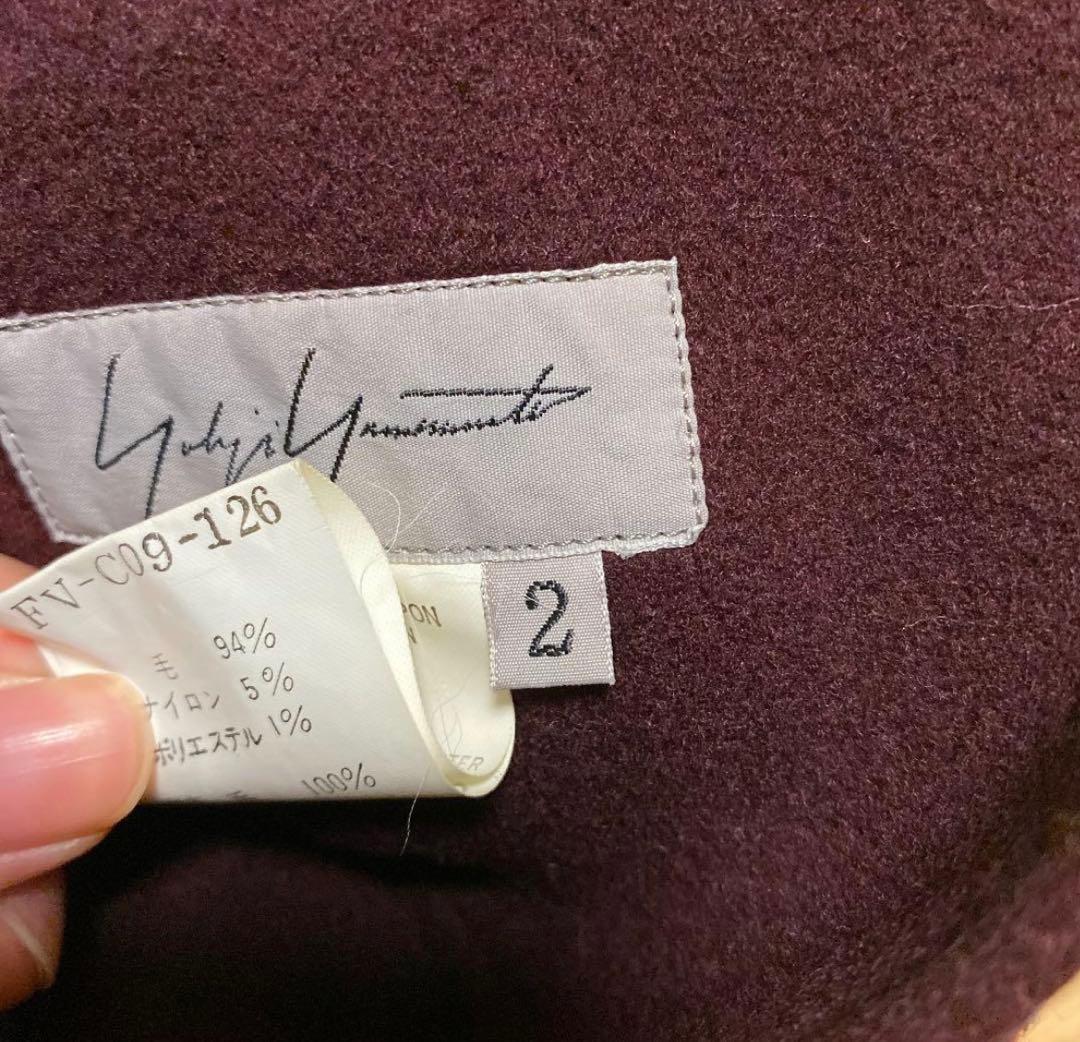 ヨウジヤマモト ハイネックメルトンポンチョ変形コート