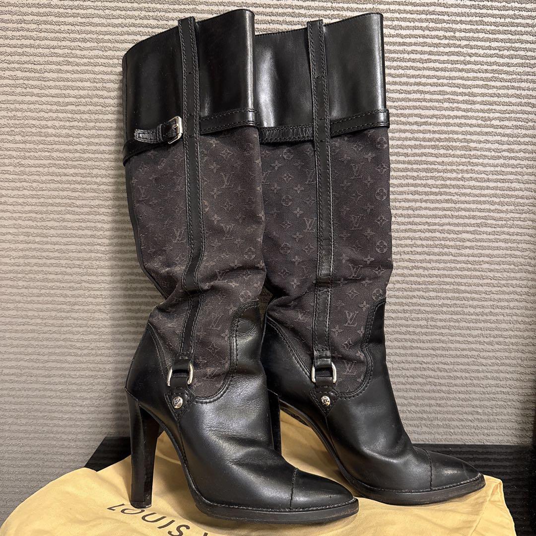 Louis Vuitton モノグラムミニ　ロングブーツ　35ハーフ