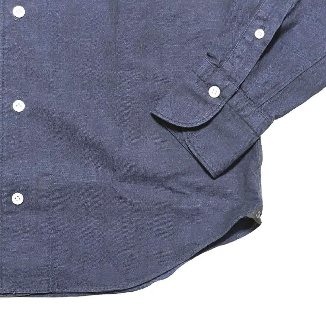 新作 フィナモレ MANUEL ワンピースカラー インディゴ デニムシャツ 38