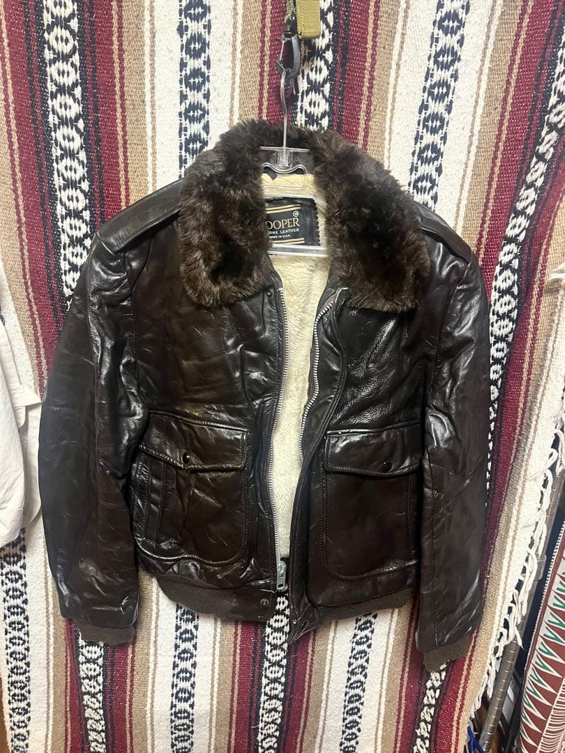 80,s cooper G1フライトMADE IN USAレザージャケット