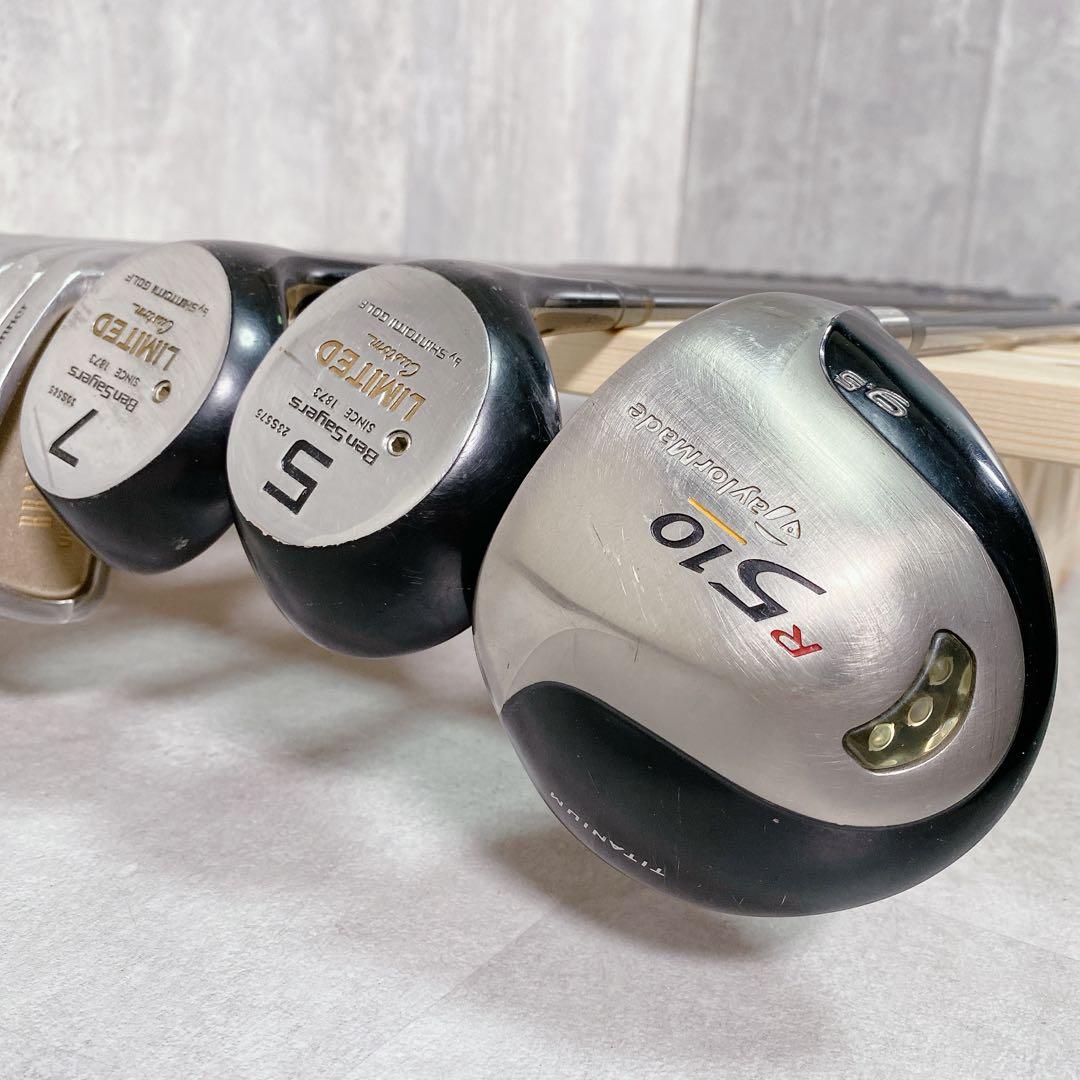 T176 テーラーメイド 他 ゴルフクラブ メンズ フルセット 白 初心者 練習