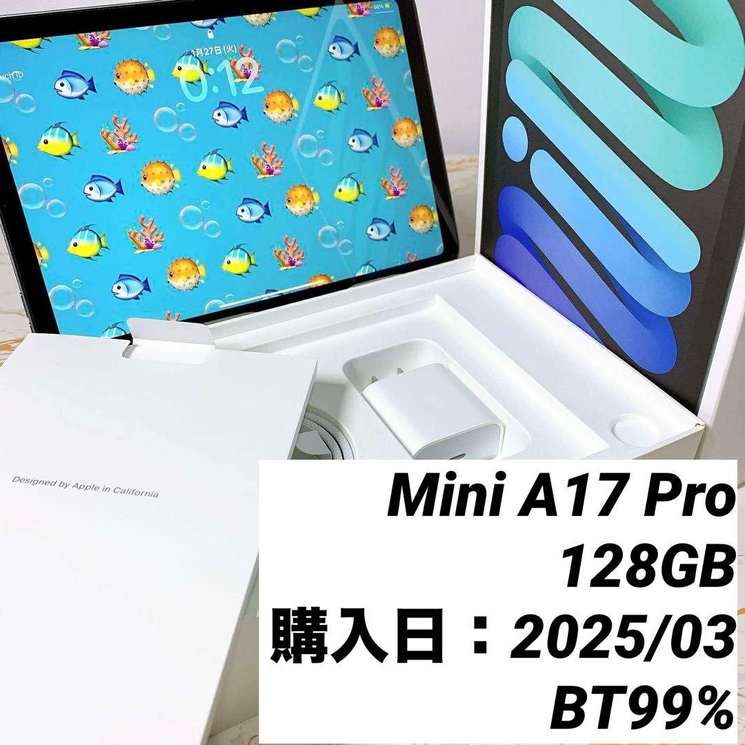 超美品iPad mini A17 Pro セルラー 128GB BT99%