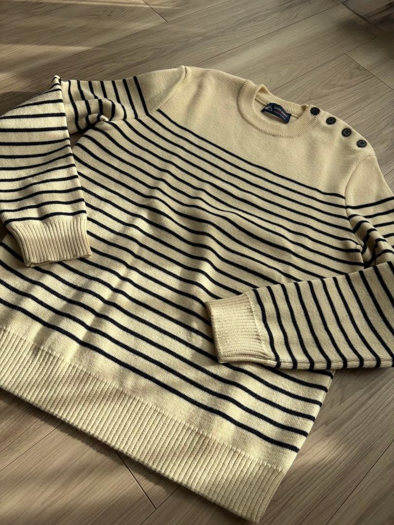 SAINT JAMES メンズ　マリンセーター　ECRU/MARINE 生成り