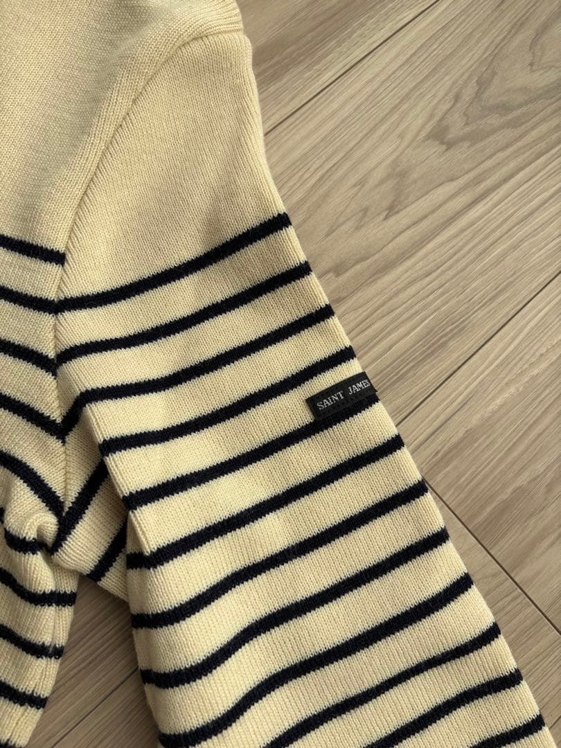 SAINT JAMES メンズ　マリンセーター　ECRU/MARINE 生成り