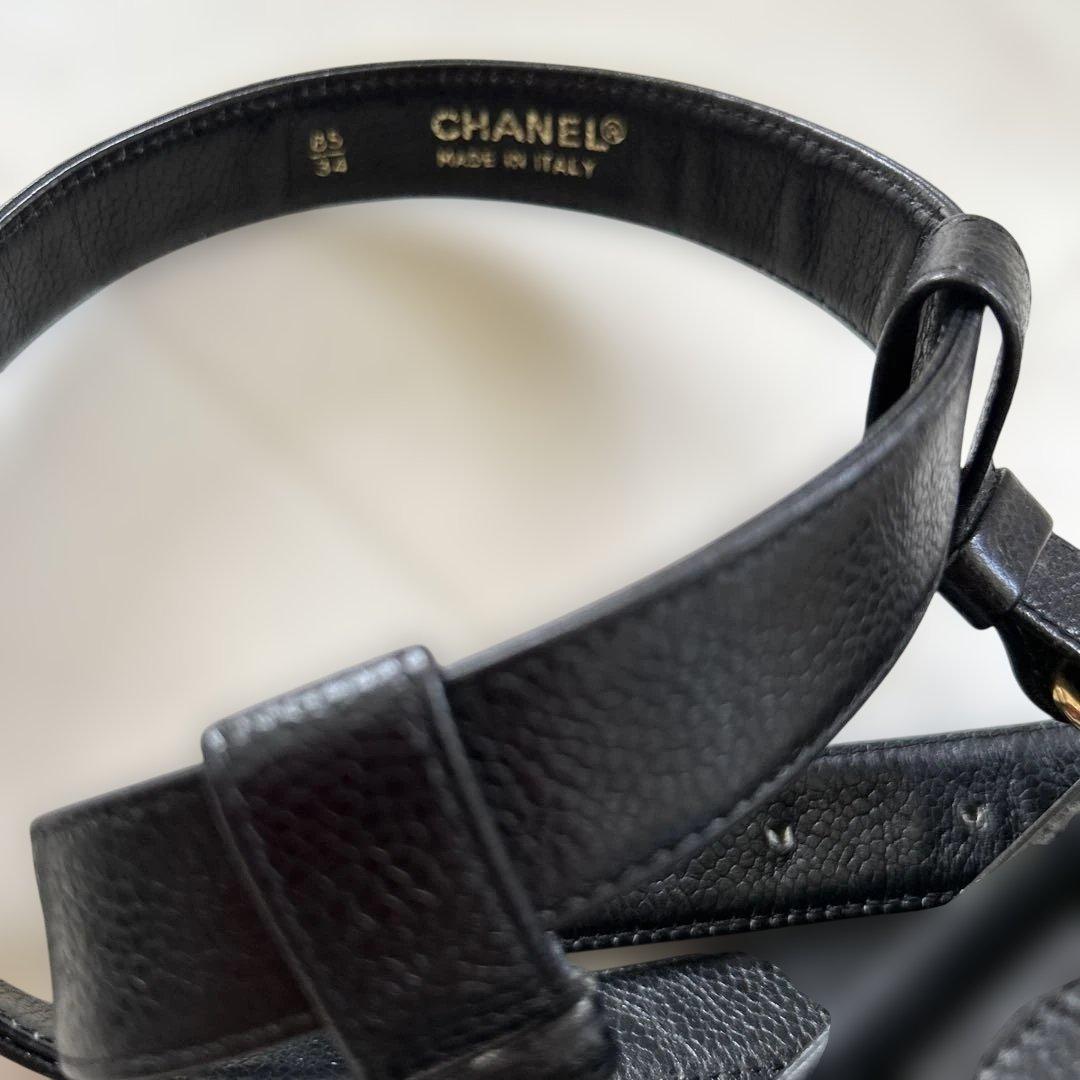 ★極美品　CHANEL キャビアスキン　ウエストポーチ