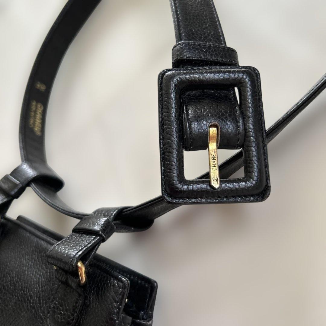 ★極美品　CHANEL キャビアスキン　ウエストポーチ