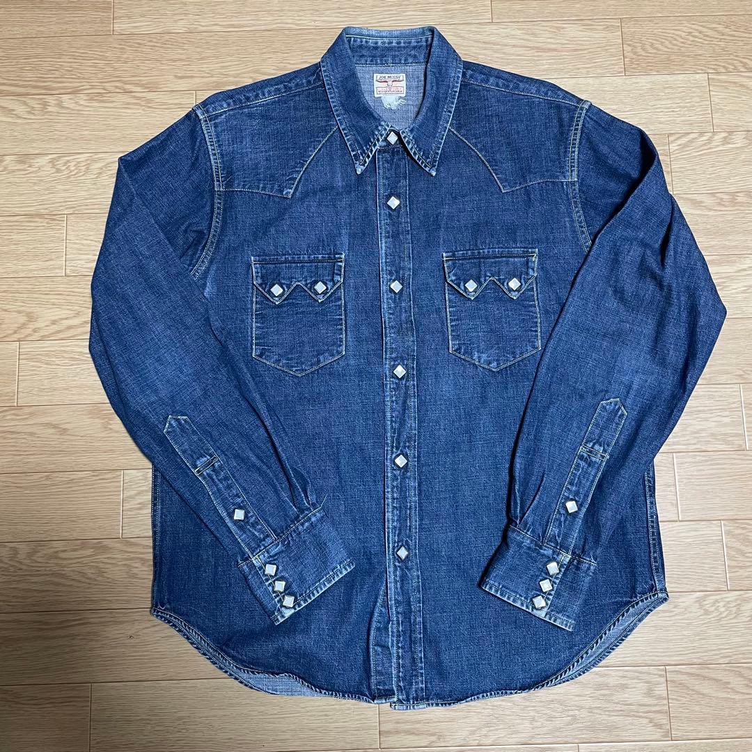ザリアルマッコイズ　ジョーマッコイ　デニムウエスタンシャツ　濃紺　L相当