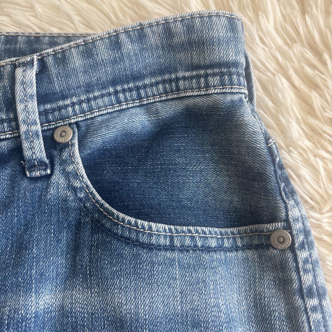 人気【YANUK】Lea ボーイズストレート(W26)APS デニムパンツ 美品