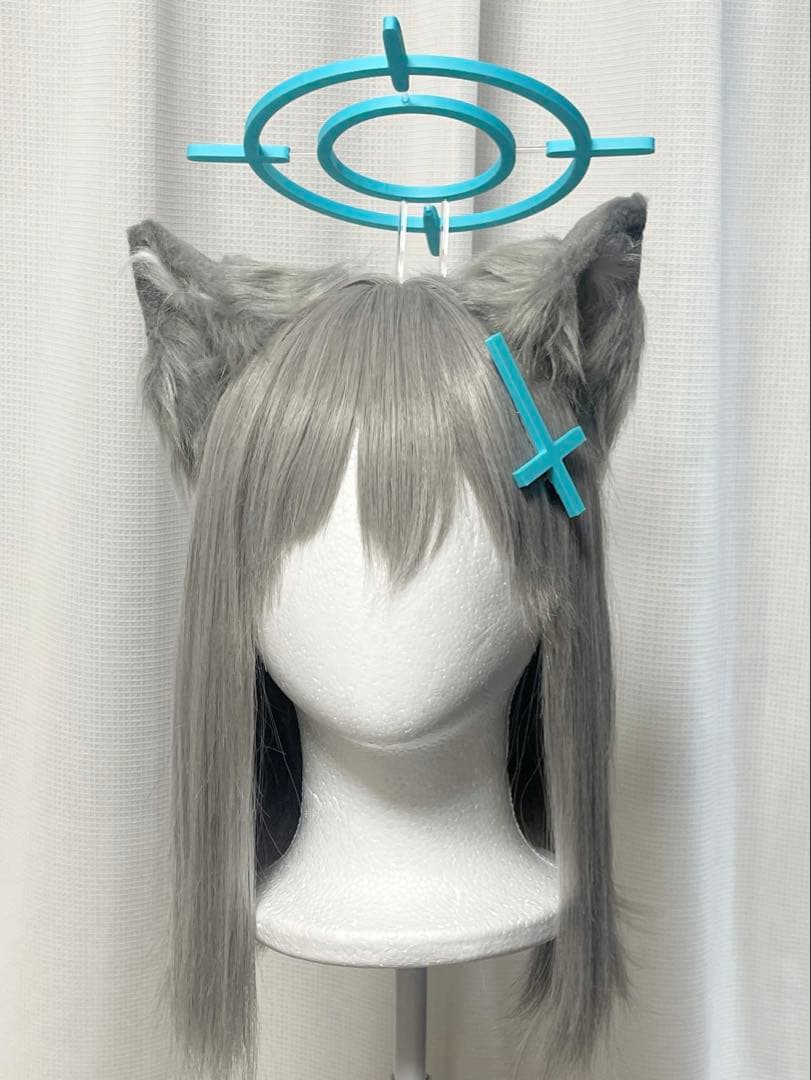 即発送　ブルーアーカイブ　コスプレ　ウィッグ　ヘイロー　カバン　靴　砂狼シロコ