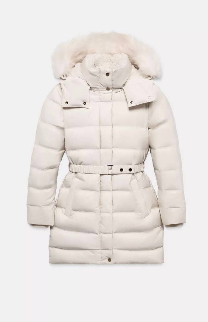 撥水加工入りウィンドブレーカーフード付きダウンジャケット　XS